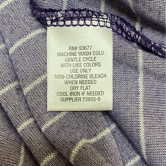 Liz Super Soft & Luxurious Deep Purple Sweater with Silver Metallic Stripes - Picture 8 of 8